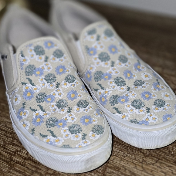 Vans Shoes - Vans Floral Canvas Slip-On Sneakers